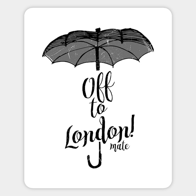 Off To London! Sticker by bluerockproducts